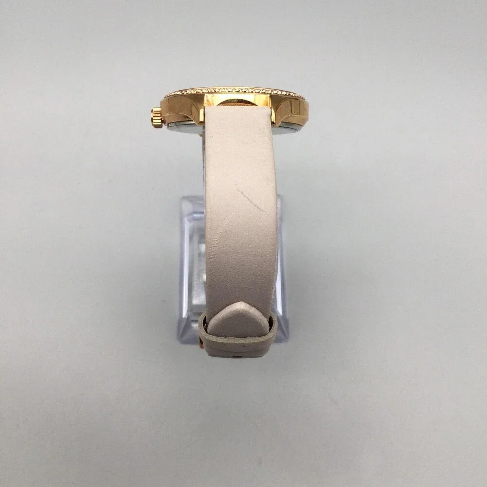 Fossil BQ3533 Womens Watch 36mm Cream Dial Beige Leather Crystals New Battery